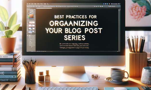 Best Practices for Organizing Your Blog Post Series