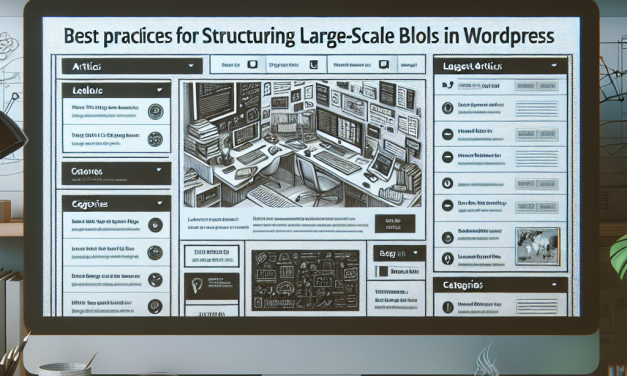 Best Practices for Structuring Large-Scale Blogs in WordPress