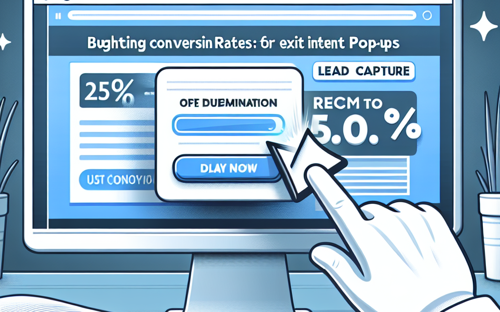 Boosting Conversion Rates: The Power of Exit Intent Pop-Ups for Lead Capture