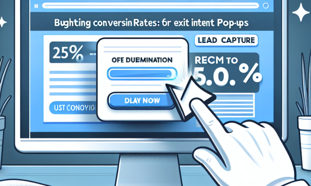 Boosting Conversion Rates: The Power of Exit Intent Pop-Ups for Lead Capture