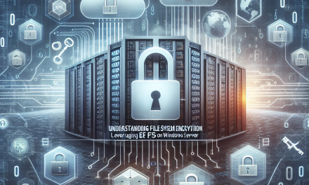 Understanding File System Encryption: Leveraging EFS on Windows Server