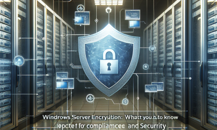 Windows Server Encryption: What You Need to Know for Compliance and Security