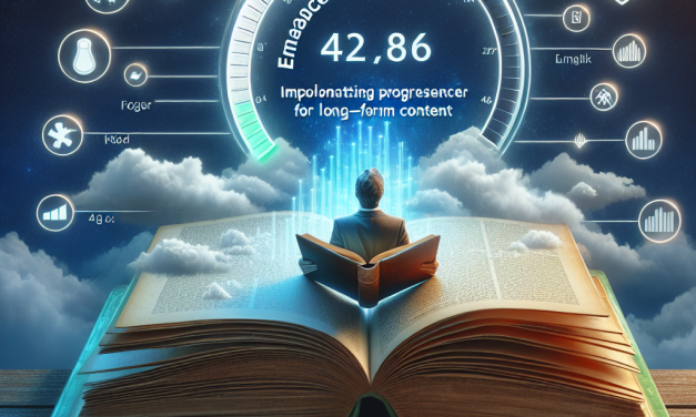 Enhancing Engagement: Implementing a Progress Tracker for Long-Form Content