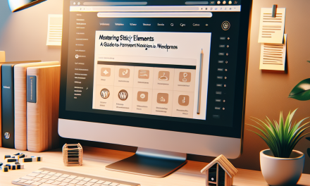 Mastering Sticky Elements: A Guide to Persistent Navigation in WordPress