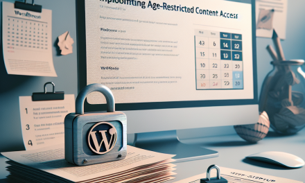 Implementing Age-Restricted Content Access in WordPress: A Step-by-Step Guide