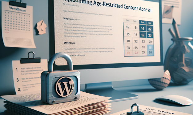 Implementing Age-Restricted Content Access in WordPress: A Step-by-Step Guide