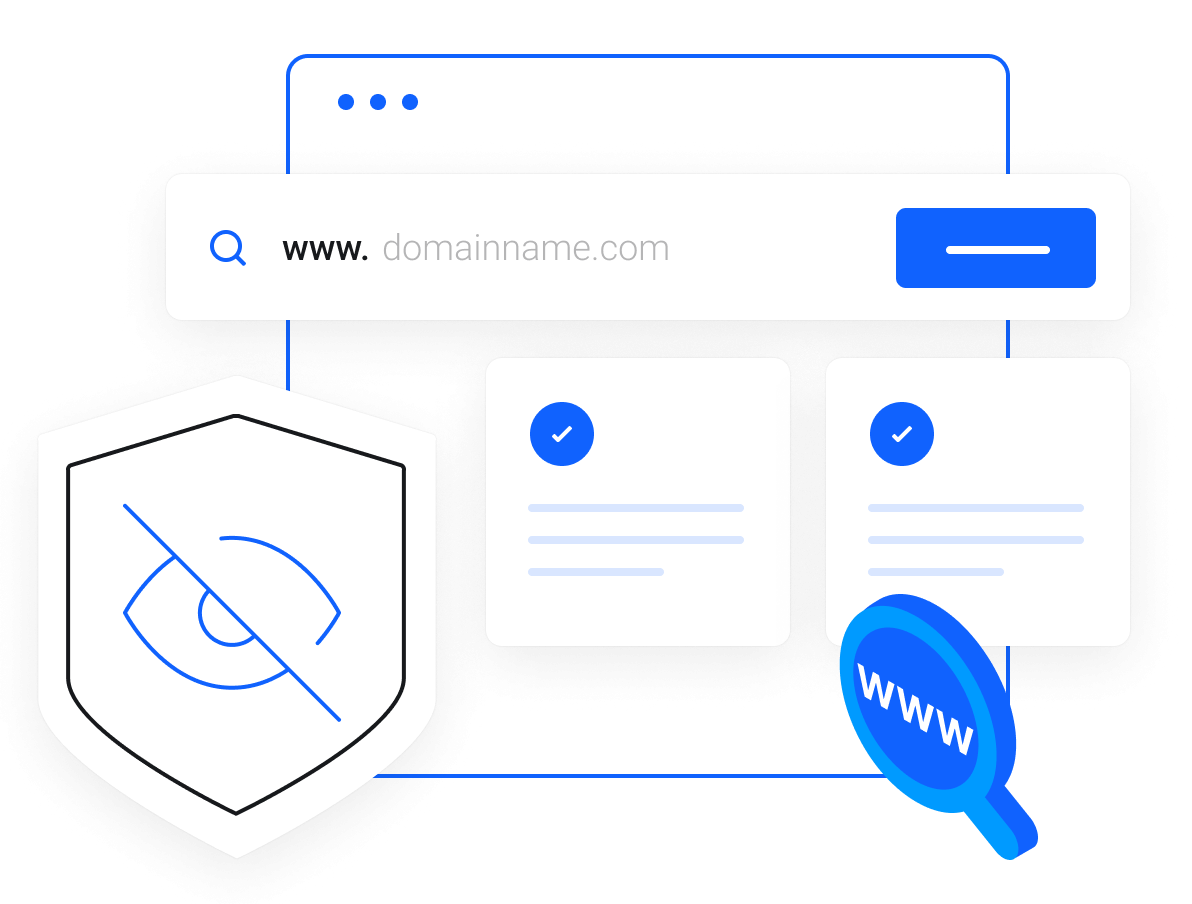 Domain Names - Private domain registration